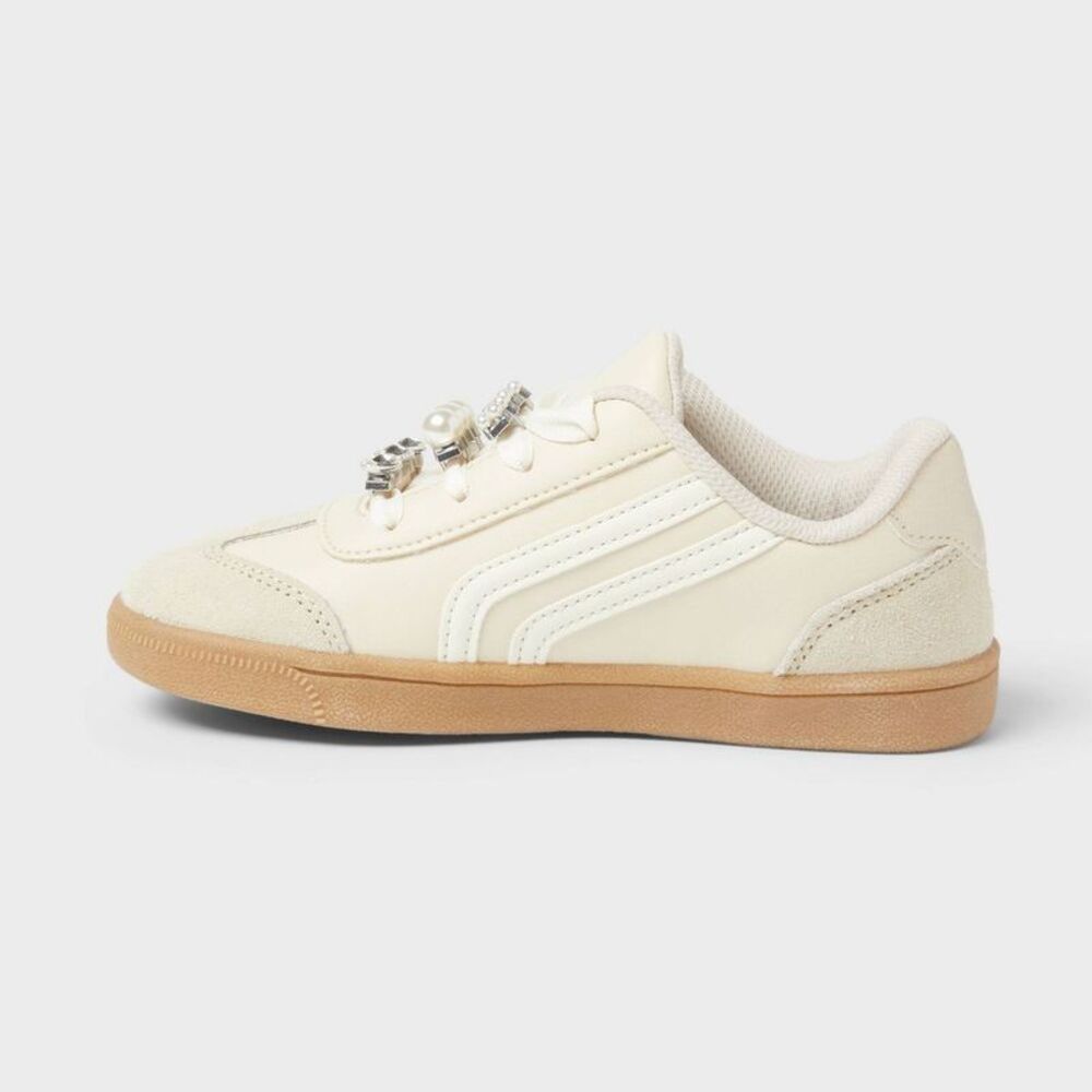 Cat & Jack - Kids' Boston Court Sneakers - Cat & Jack Beige 2 Beige - Picture 2 of 4